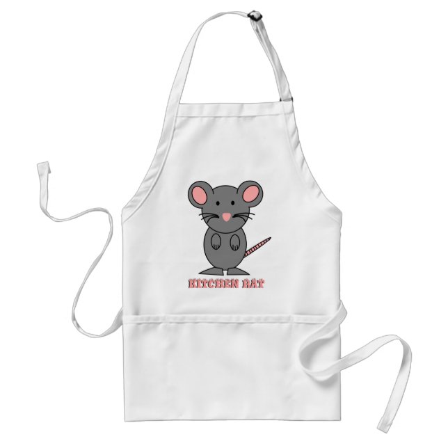 CUTE MOUSE GIFTS - BIG MOUSE RAT  SWEET PET GIFT ADULT APRON (Front)