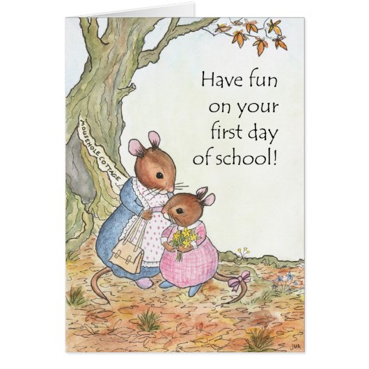 Cute Mouse Have fun First Day of School (Front)