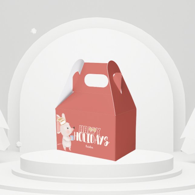 cute mouse holiday present favor boxes (Creator Uploaded)