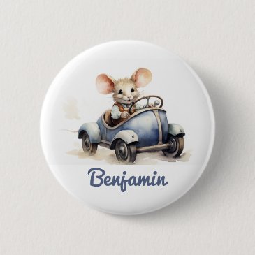 Cute Mouse in a Car Kids Birthday Party Favor