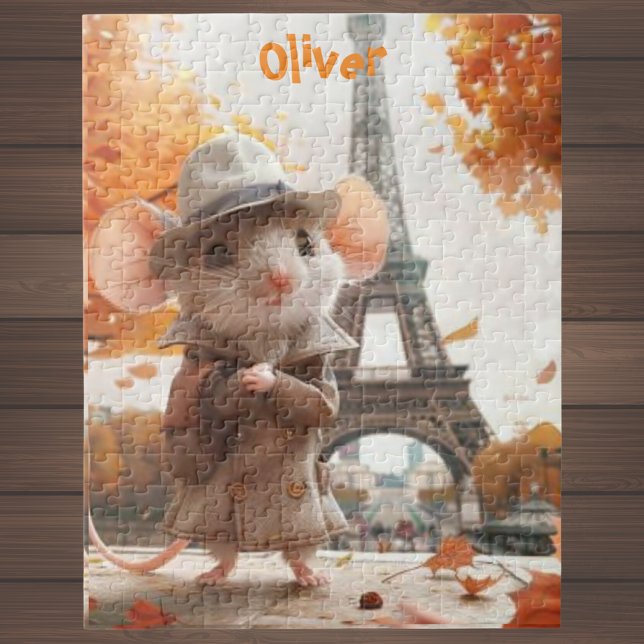 Cute mouse in Paris Sunny Day  Jigsaw Puzzle (Creator Uploaded)