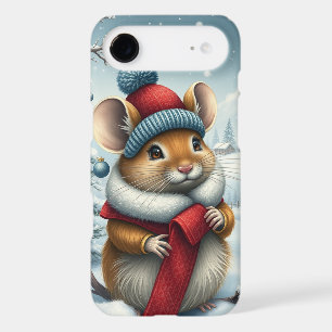Cute Mouse in Preppy Winter Attire and Hat iPhone 17 Air Case