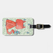 Cute Mouse Loves Kitty Cat Luggage Tag (Front Horizontal)