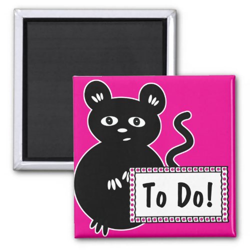 Cute Mouse Magnet To Do List for Fridge