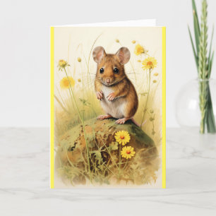 Cute Mouse Missing You Greeting Card