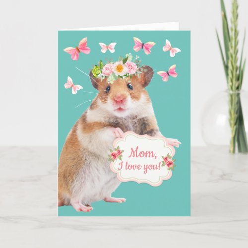 Cute Mouse Mothers Day Holiday Card