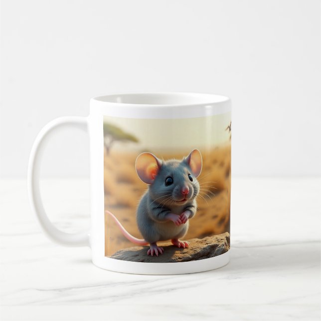 Cute Mouse Mug – Adorable Ceramic Coffee Cup  (Left)