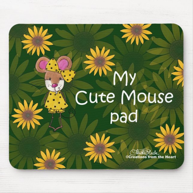 "Cute Mouse" Pad Mouse Pad (Front)