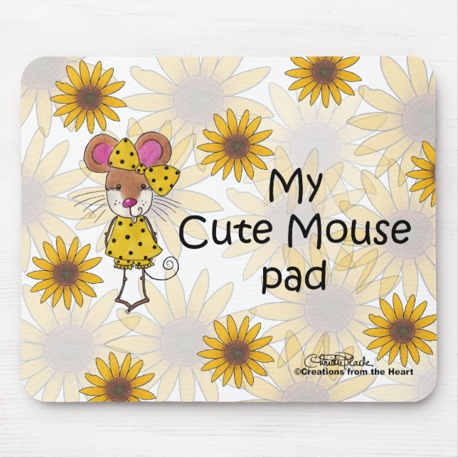 "Cute Mouse" Pad Mouse Pad (Front)