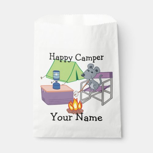 Cute Mouse Personalized Happy Camper Favor Bag