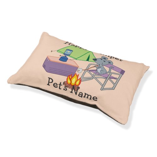 Cute Mouse Personalized Happy Camper Pet Bed