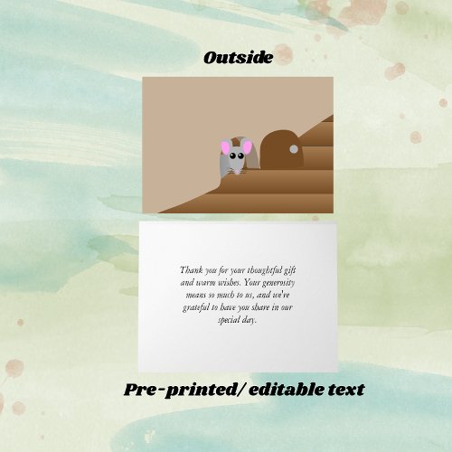Cute Mouse Personalized Thank You Card