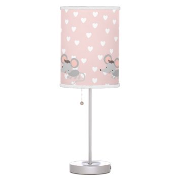 Cute Mouse - Pink & White Hearts Kids or Nursery