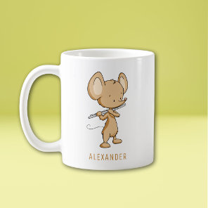 Cute Mouse Playing Flute Personalized Coffee Mug