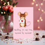 Cute Mouse Sending You My Love, Squeak by Squeak Holiday Card