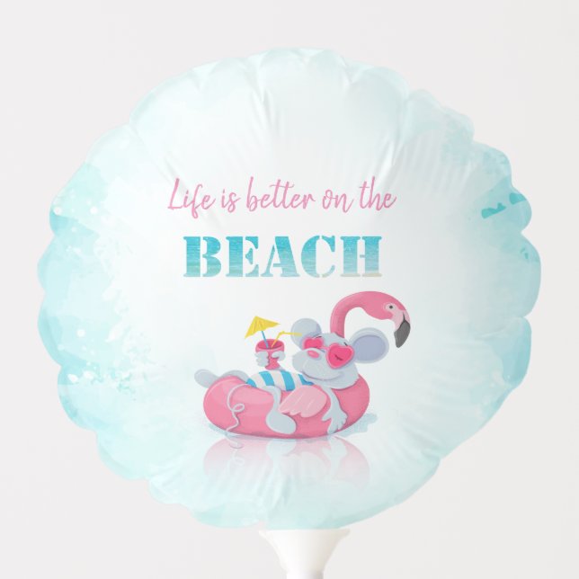 Cute Mouse  Stylish Beach    Balloon (Front)