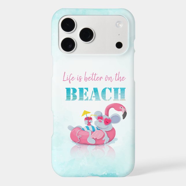 Cute Mouse  Stylish Beach  Case-Mate iPhone Case (Back)