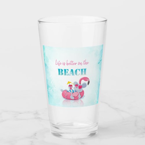 Cute Mouse  Stylish Beach   Glass