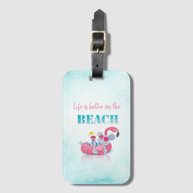Cute Mouse  Stylish Beach Luggage Tag (Front Vertical)