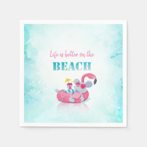 Cute Mouse  Stylish Beach   Napkins