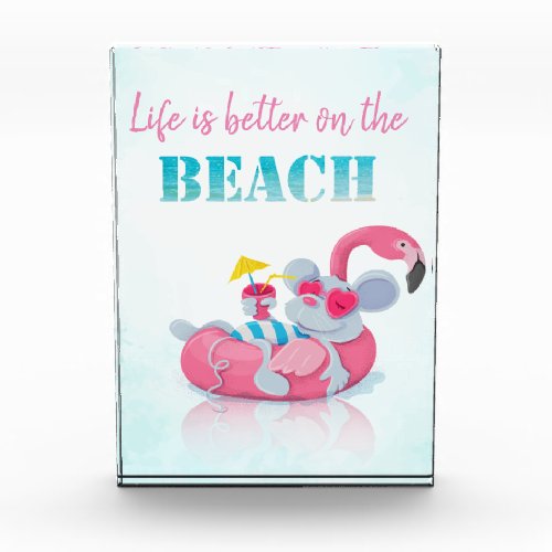 Cute Mouse  Stylish Beach  Photo Block