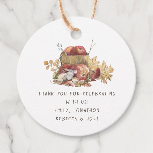 Cute Mouse Thank You Names Happy Friendsgiving Favor Tags