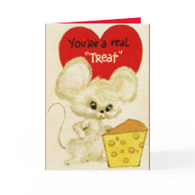 Cute Mouse Vintage Valentine's Day