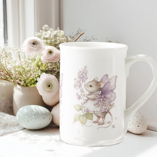 cute mouse with butterfly wings bone china mug (Creator Uploaded)