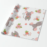 Cute mouse wrapping paper
