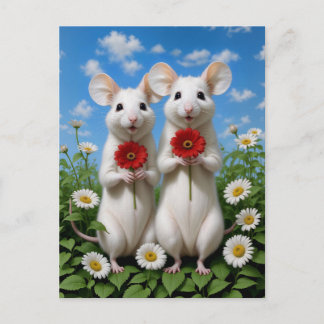 cute mouses postcard