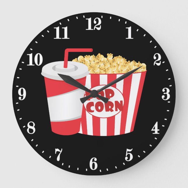 Cute movie home theater room decor large clock (Front)