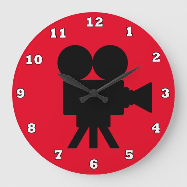 Cute movie home theater wall clock (Front)