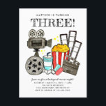Cute Movie Night Cinema Watch Party Kids Birthday Postcard<br><div class="desc">Cute Movie Night Cinema Watch Party Kids Birthday Invitation</div>