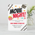 Cute movie night movie birthday party invite | Zazzle