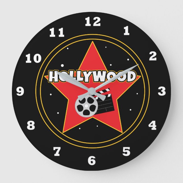 Cute movie star home theater large clock (Front)