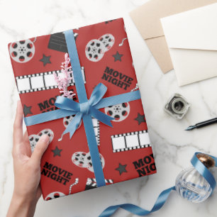 Cute Movie Theater party tiled Wrapping Paper