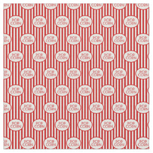 Cute movie theater pop corn pattern material fabric