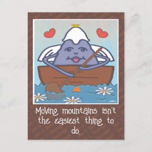 Cute Moving Mountain Angel Encouragement Postcard