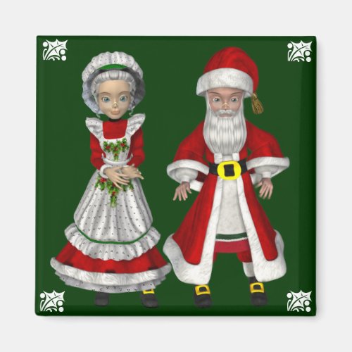 Cute Mr. and Mrs. Claus Christmas
