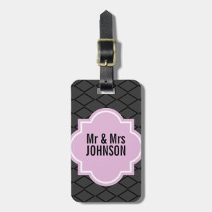 Cute Mr and Mrs travel luggage tag for couples