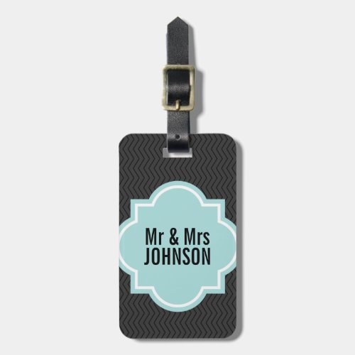 Cute Mr and Mrs travel luggage tag for newlyweds