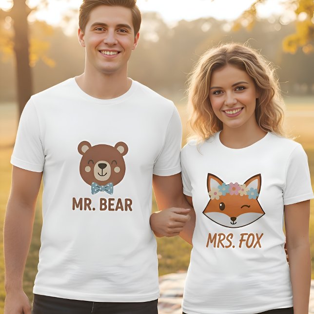Cute Mr. Bear Men's Matching Couple  T-Shirt (Creator Uploaded)