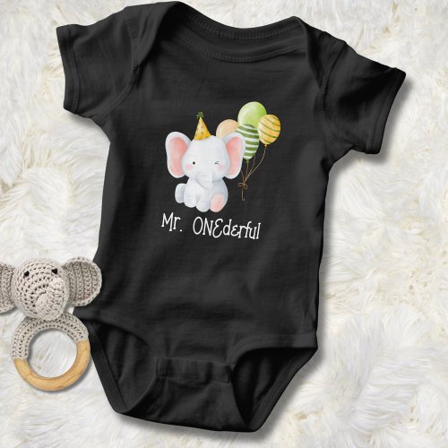 Cute Mr ONEderful Birthday  Baby Bodysuit