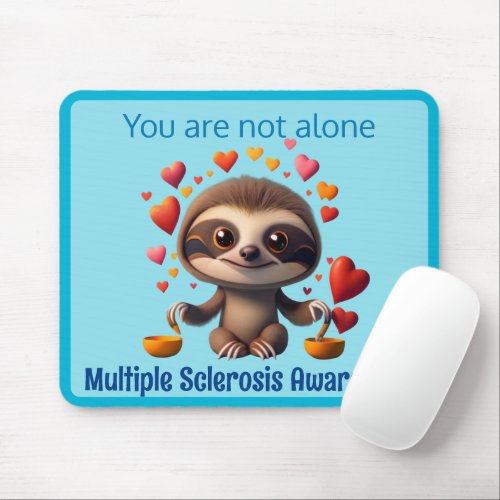 Cute MS Baby Sloth surrounded by âïs Mouse Pad