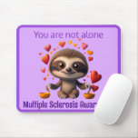 Cute MS Baby Sloth surrounded by ♥️s Mouse Pad