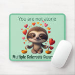 Cute MS Baby Sloth surrounded by ♥️s Mouse Pad