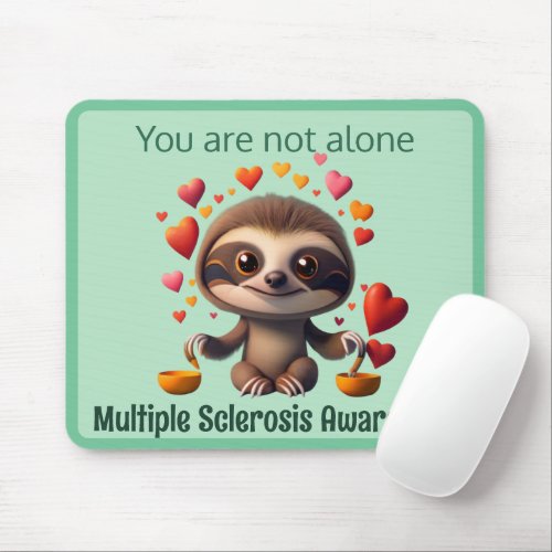 Cute MS Baby Sloth surrounded by âïs Mouse Pad