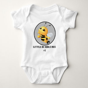 Cute Multi babies add number bumble bee Baby Bodysuit