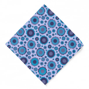 Cute multi blue colors suns patterns bandana