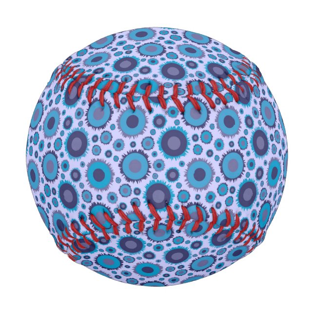 Cute multi blue colors suns patterns baseball (Front)